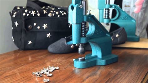 how to attach metal studs to fabric|how to put studs on clothes.